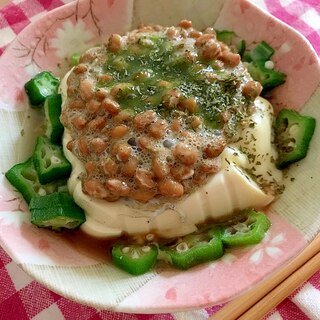 【栄養満点】豆腐＋納豆和え